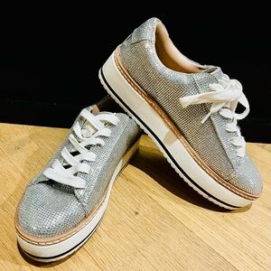 Silver Glitter Women's Sneakers